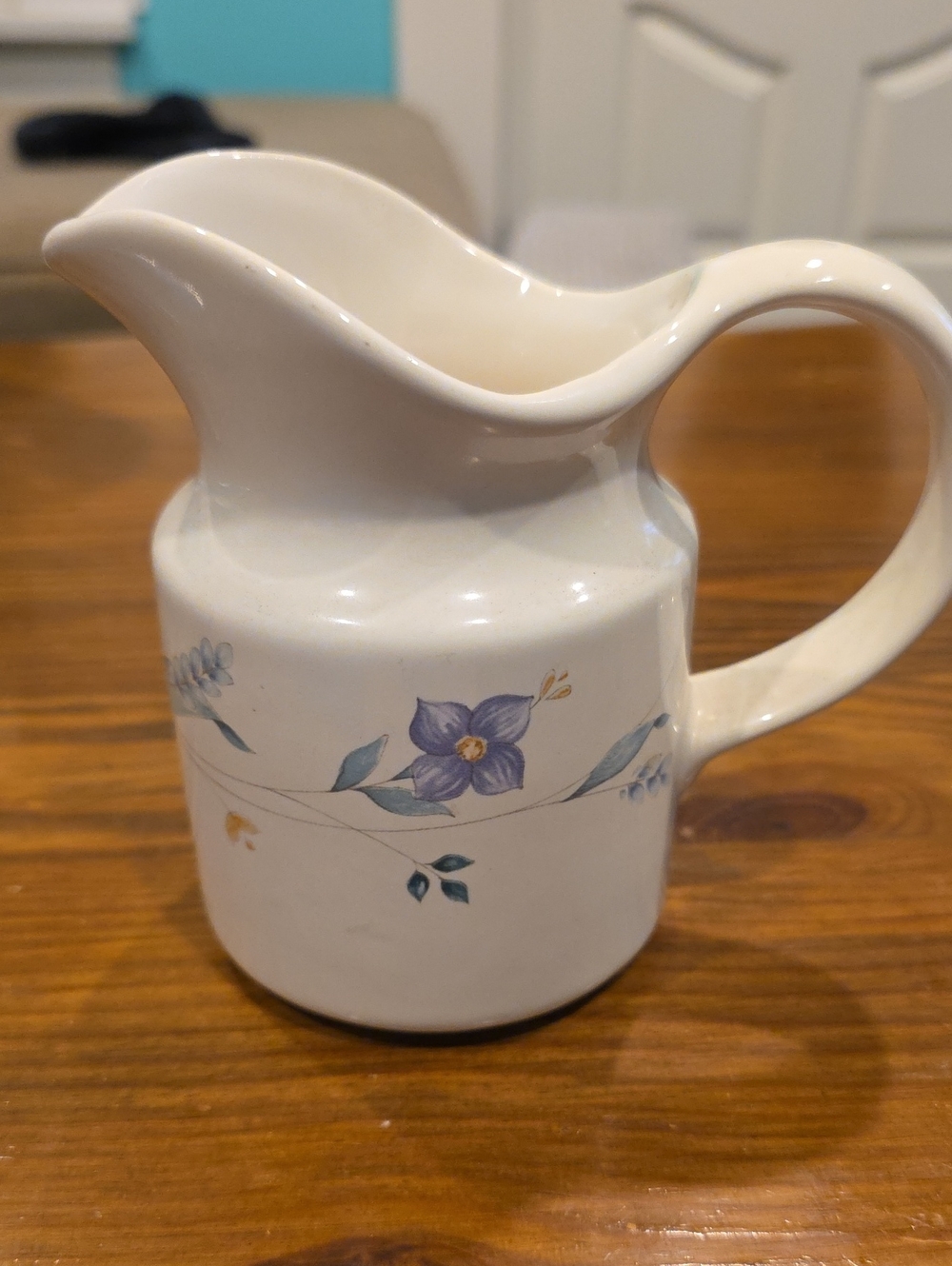 Pfaltzgraff White Stoneware Creamer with Embossed Mark
